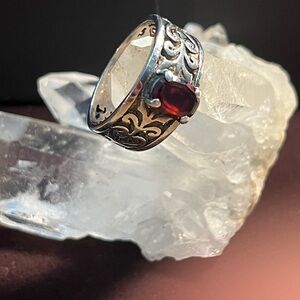 Authentic James Avery Garnet Silver. Gently worn and well cared for.